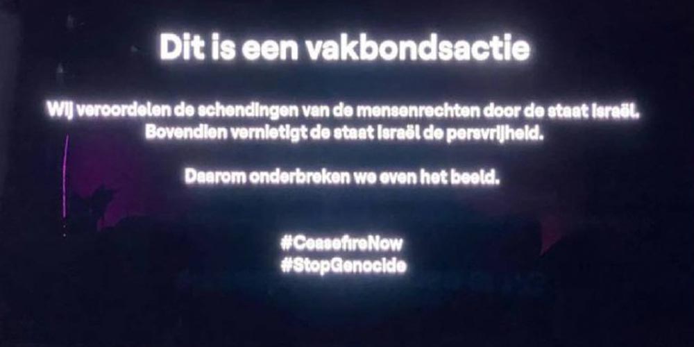 Belçika'nın VRT Televizyonu, İsrail'i Protesto Etti