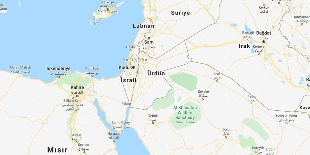 Google Haritalar'da Filistin Yok